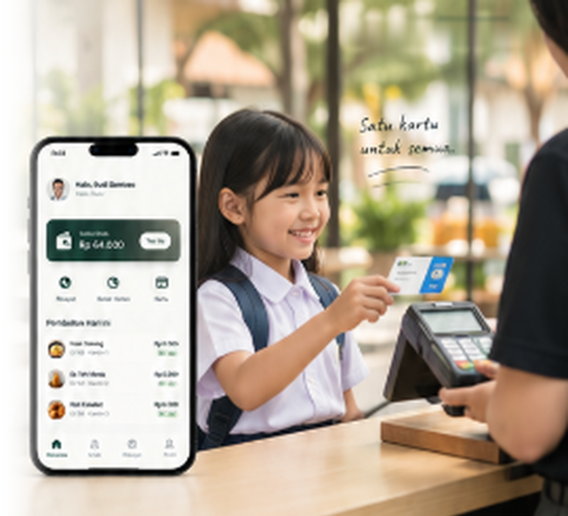 Kantin sekolah satu kartu untuk semua - Qantin